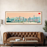 Shenzhen, China Panoramic Canvas Print, Shenzhen, China Painting, China Art, Shenzhen Travel Poster, Travel Art, Living Room Painting