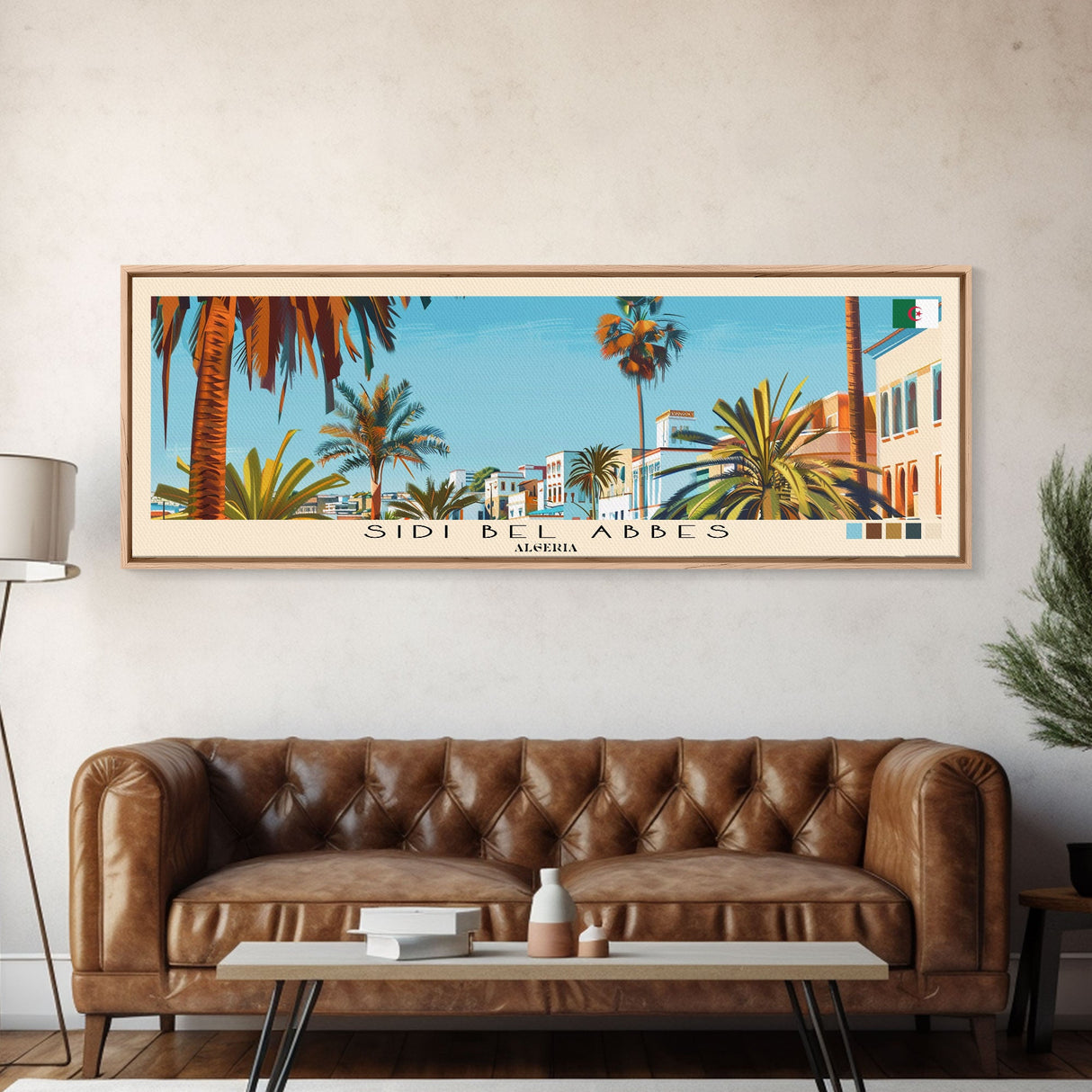 Sidi bel Abbes, Algeria Panoramic Canvas Print, Sidi bel Abbes, Algeria Painting, Algeria Art, Sidi bel Abbes Travel Poster, Travel Art, Vacation Gift