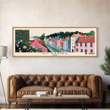 St Davids, Wales Panoramic Canvas Print, St Davids, Wales Painting, Wales Art, St Davids Travel Poster, Travel Art, Living Room Painting