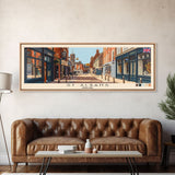 St Albans, England Panoramic Canvas Print, St Albans, England Painting, England Art, St Albans Travel Poster, Travel Art, Guest Room Painting