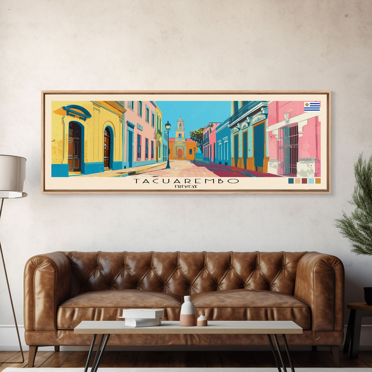 Tacuarembo, Uruguay Panoramic Canvas Print, Tacuarembo, Uruguay Painting, Uruguay Art, Tacuarembo Travel Poster, Travel Art, Vacation Gift