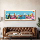 Tamale, Ghana Panoramic Canvas Print, Tamale, Ghana Painting, Ghana Art, Tamale Travel Poster, Travel Art, Housewarming Gift