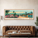 Uvira, Congo Panoramic Canvas Print, Uvira, Congo Painting, Congo Art, Uvira Travel Poster, Travel Art, Guest Room Painting