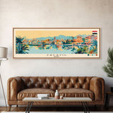 Zagazig, Egypt Panoramic Canvas Print, Zagazig, Egypt Painting, Egypt Art, Zagazig Travel Poster, Travel Art, Living Room Painting