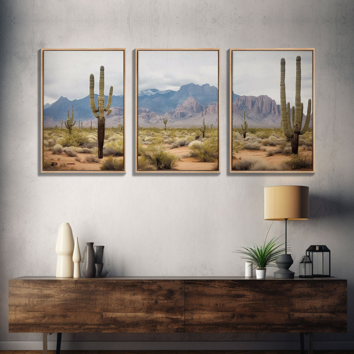 Minimalist Desert Photography Wall Art, Framed Canvas Print, Set Of 3 Prints, Framed Art, Wall Art, Handmade Gift, Home Decor, Digital Print