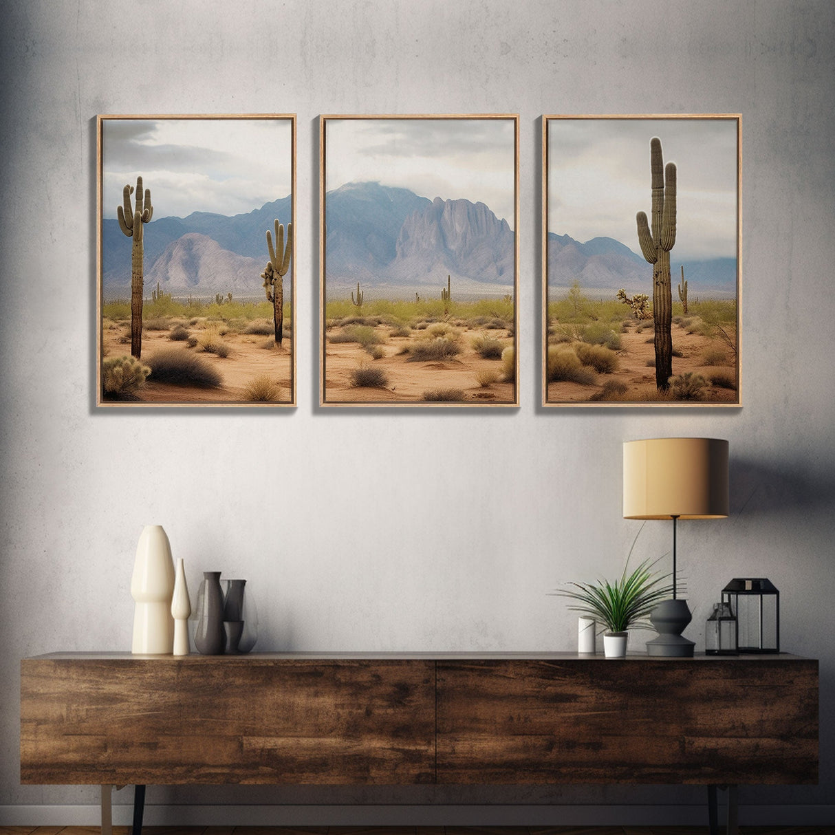 Minimalist Desert Photography Wall Art, Framed Canvas Print, Set Of 3 Prints, Framed Art, Wall Art, Handmade Gift, Home Decor, Digital Print