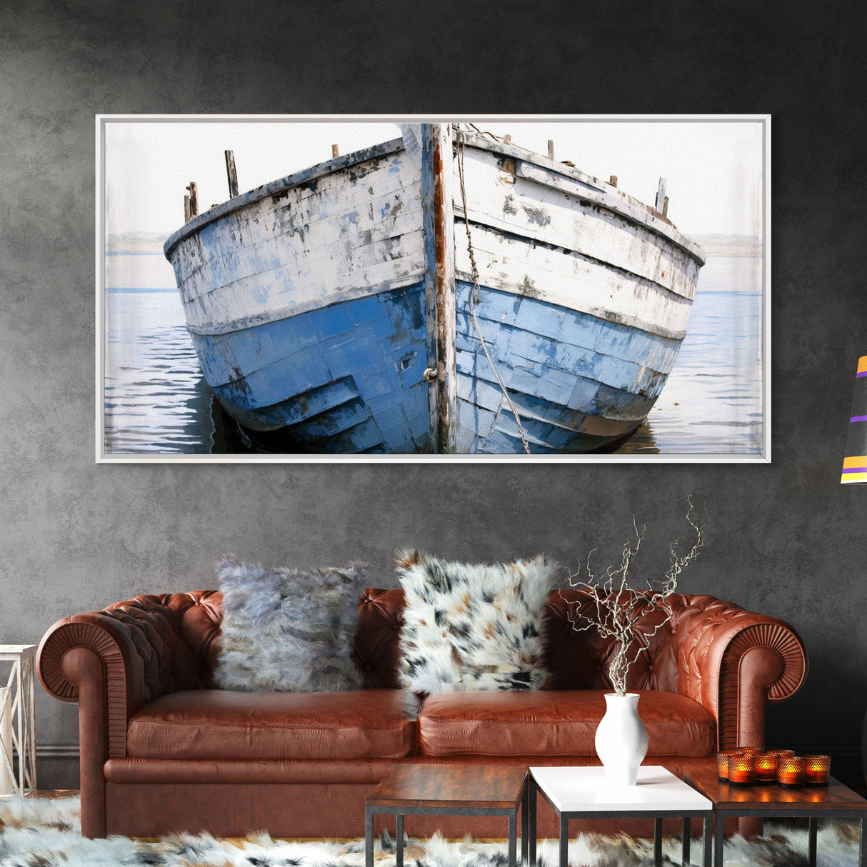 Old Wooden Ship Nautical Decor, Beach Decor, Coastal Decor, Photography Wall Art Framed Canvas Print, Wooden Boat, Nursery Decor