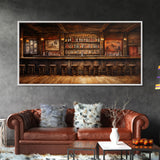 Prohibition Wall Art, Saloon Wall Art, Western Art, Canvas Print, Wall Hanging, Panoramic Art, Bar Decor, Congratulations Gift, Ranch Decor