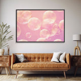 Pink Bathroom Wall Decor, Pink Bubbles Abstract Wall Art Print, Bubbles Print, Pink Nursery Wall Art, Bubbles Nursery Art Print Framed Art