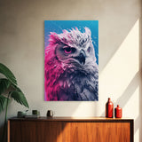 Bird Wall Print, Animal Art Print, Animal Portrait, Pink Art, Wildlife Art, Owl Art, Framed Wall Art, Framed Canvas, Wall Print, Wall Canvas