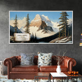 Mount Massive, Rocky Mountains, Travel Poster Wall Art, Framed Canvas Print, American Mountains, Mountain Landscape Painting