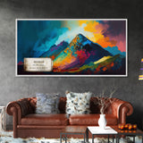 Batura II, Mountain Wall Art, Framed Canvas Print, Mountain landscape Paining Print, Abstract Landscape Art