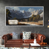 Mount Silverheels, Rocky Mountains, Travel Poster Wall Art, Framed Canvas Print, American Mountains, Mountain Landscape Painting