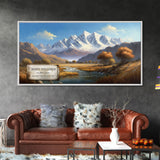 Mount Williamson, Mountains of California, Travel Poster Wall Art, Framed Canvas Print, American Mountains, Mountain Landscape Painting