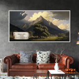 Mount Yale, Mountains of Colorado, Travel Poster Wall Art, Framed Canvas Print, American Mountains, Mountain Landscape Painting