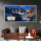 North Palisade, Mountains of California, Travel Poster Wall Art, Framed Canvas Print, American Mountains, Mountain Landscape Painting