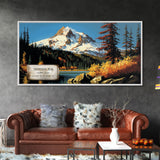 Vermilion Peak, Travel Poster Wall Art, Framed Canvas Print, American Mountains, Mountain Landscape Painting, Mountains of Colorado