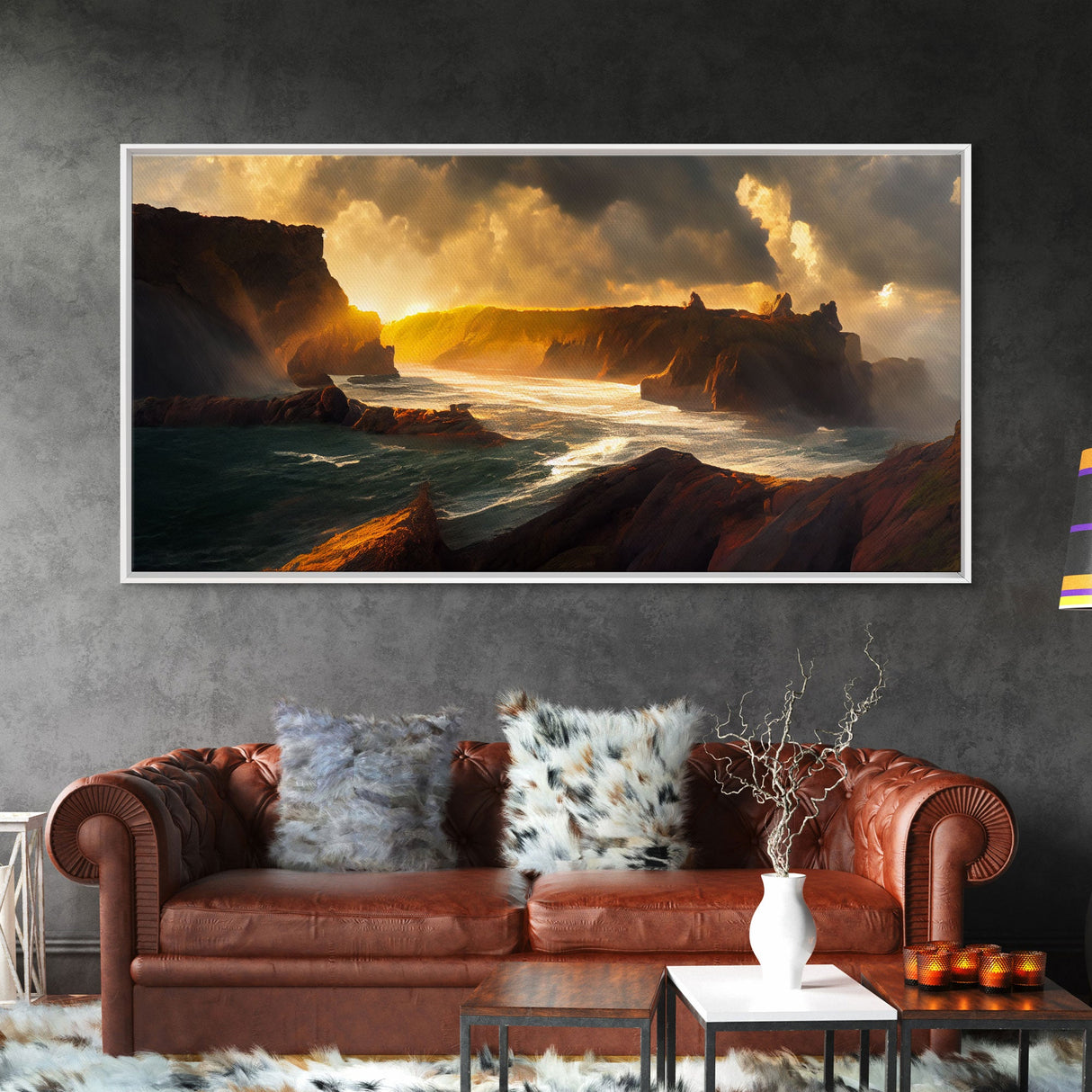 Cliffs and the sea, canvas print, ocean wall art