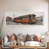 Abandoned Orange Train, Graffiti Art, Urban Art Print, Street Art, Wall Decor, Large Canvas Print, Panoramic, Wall Art, Canvas Print