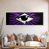 Violet All Seeing Eye Wall Art Print, Eye Canvas Art, Eye Of Horus Wall Art, Framed Art Print, Wall Decor, Panoramic, Wall Art, Canvas Print