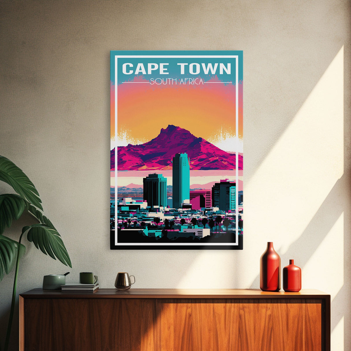 Cape Town, South Africa Wall Art, Africa Travel Poster, Travel Wall Print, Travel Poster, Travel Wall Art, Canvas Wall Print