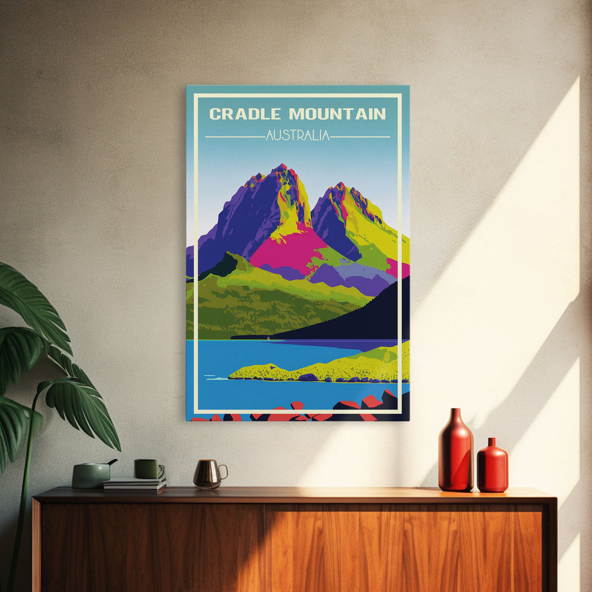 Cradle Mountain, Australia Travel Poster, Tasmania Wall Art, Travel Wall Print, Travel Poster, Travel Wall Art, Canvas Wall Print