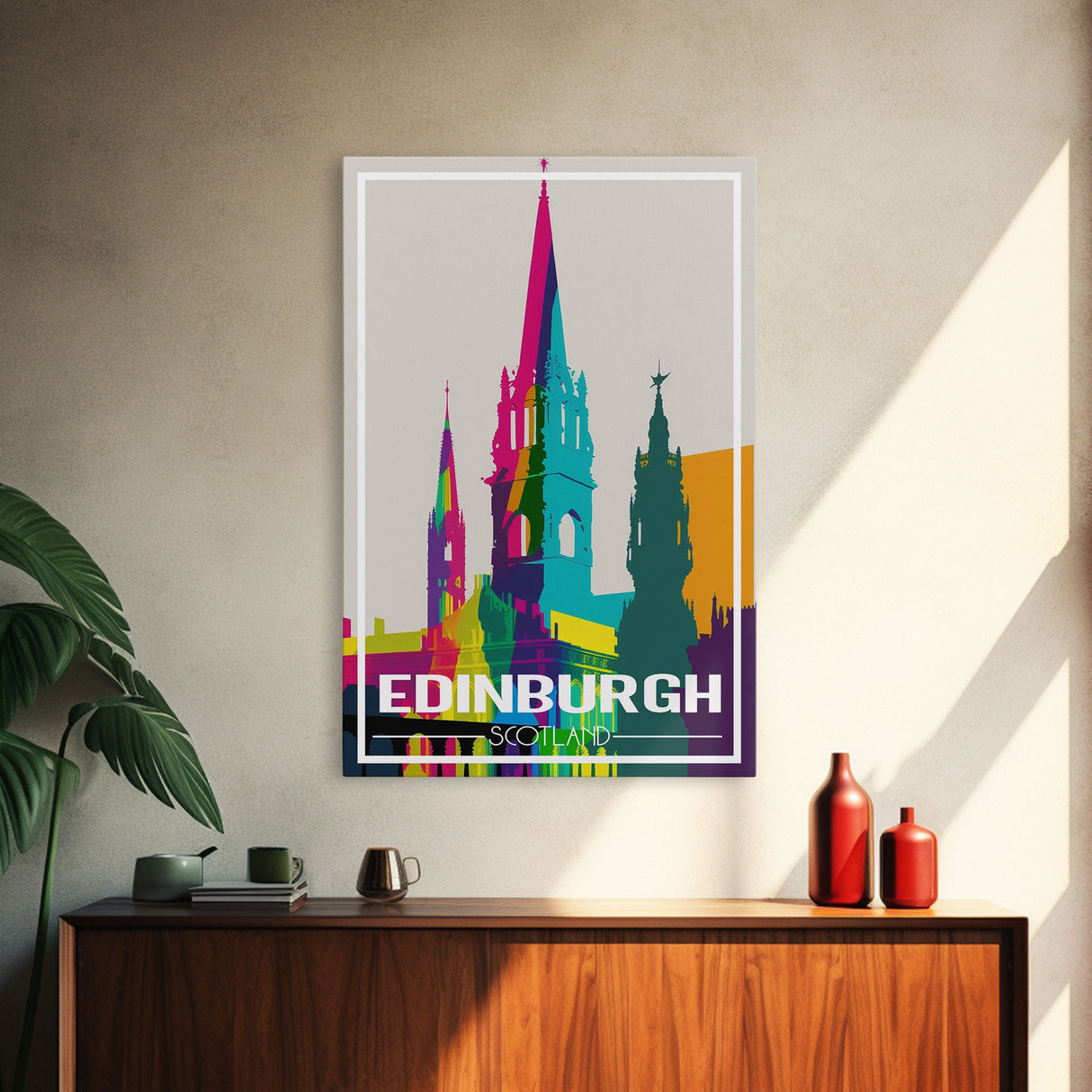 Edinburgh Travel Poster, Europe Wall Art, Scotland Art Print, Travel Wall Print, Travel Poster, Travel Wall Art, Canvas Wall Print