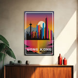 Hong Kong Poster, China Wall Art, Asia Wall Poster, City Art Print, Travel Wall Print, Travel Poster, Travel Wall Art, Canvas Wall Print