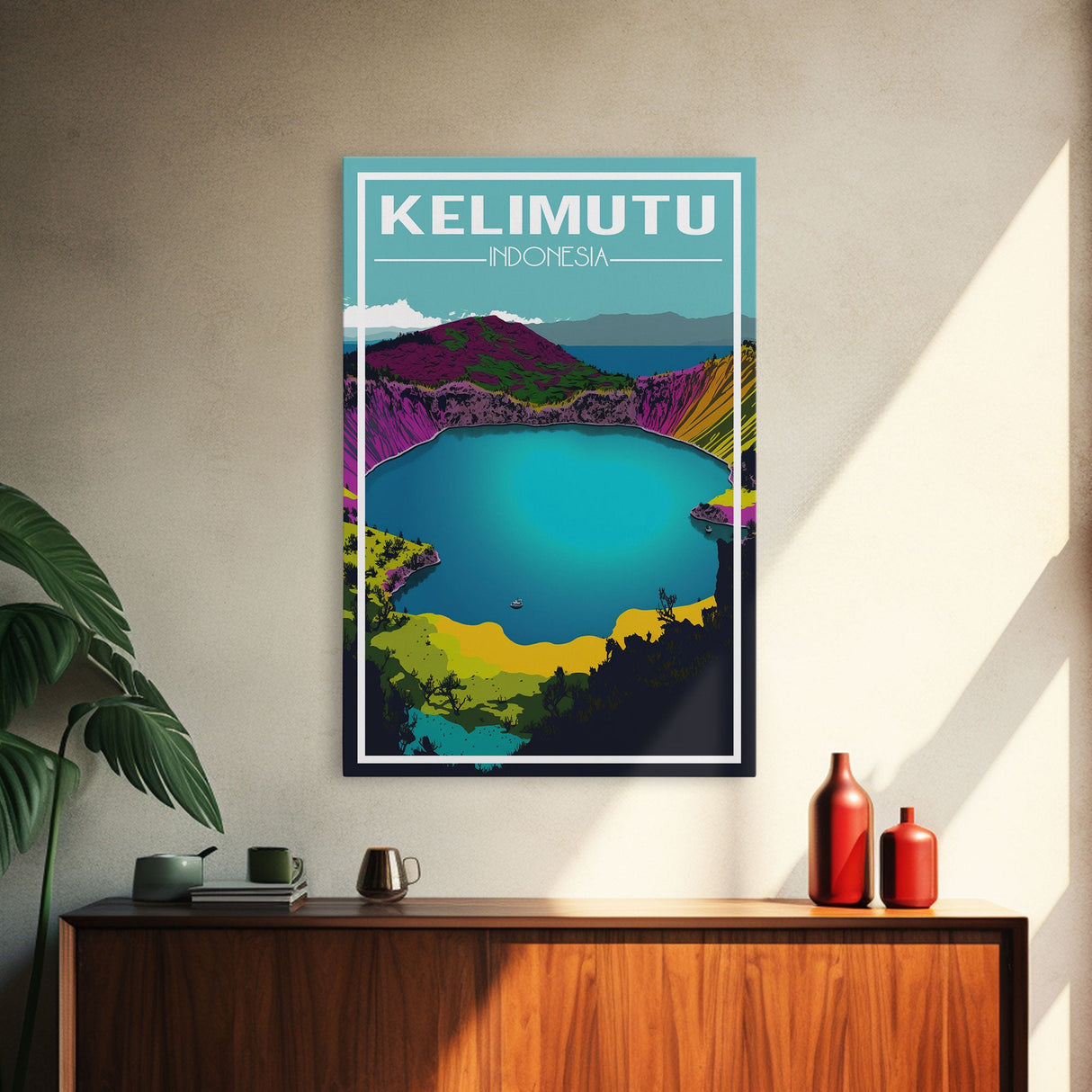 Kelimutu Wall Art, Indonesia Poster, Asia Wall Print, Volcano, Lake, Travel Wall Print, Travel Poster, Travel Wall Art, Canvas Wall Print