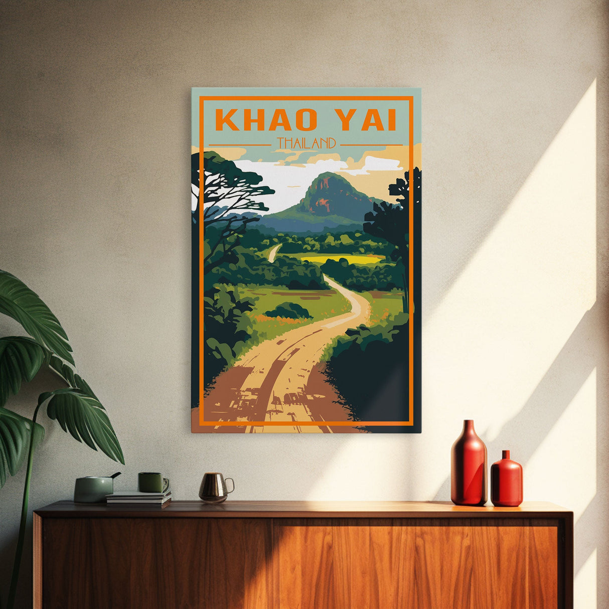 Khao Yai Wall Art, Thailand Art Print, Thai Wall Art, Asia Wall Print, Travel Wall Print, Travel Poster, Travel Wall Art, Canvas Wall Print