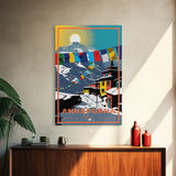 Nepal Poster, Annapurna Wall Art, Asian Art Print, Travel Wall Print, Travel Poster, Travel Artwork, Travel Wall Art, Canvas Wall Print