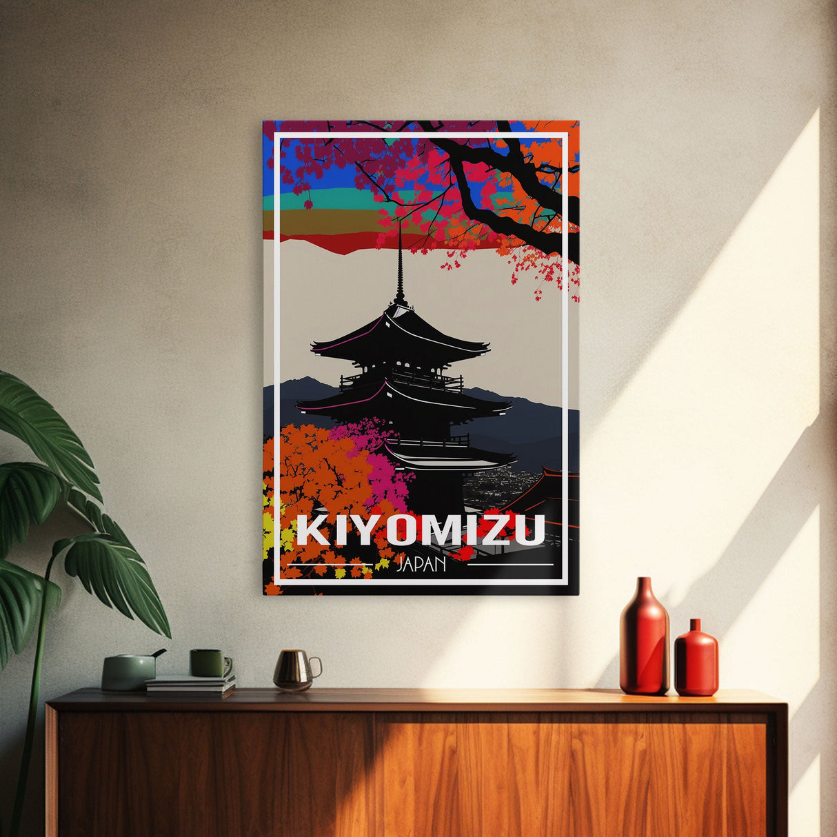 Kiyomizu Temple Wall Art, Japan Poster, Asia Wall Print, Travel Wall Print, Travel Poster, Travel Wall Art, Canvas Wall Print