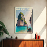 Ko Phi Phi Wall Art, Thailand Poster, Island Wall Art, Asia Wall Print, Travel Wall Print, Travel Poster, Travel Wall Art, Canvas Wall Print