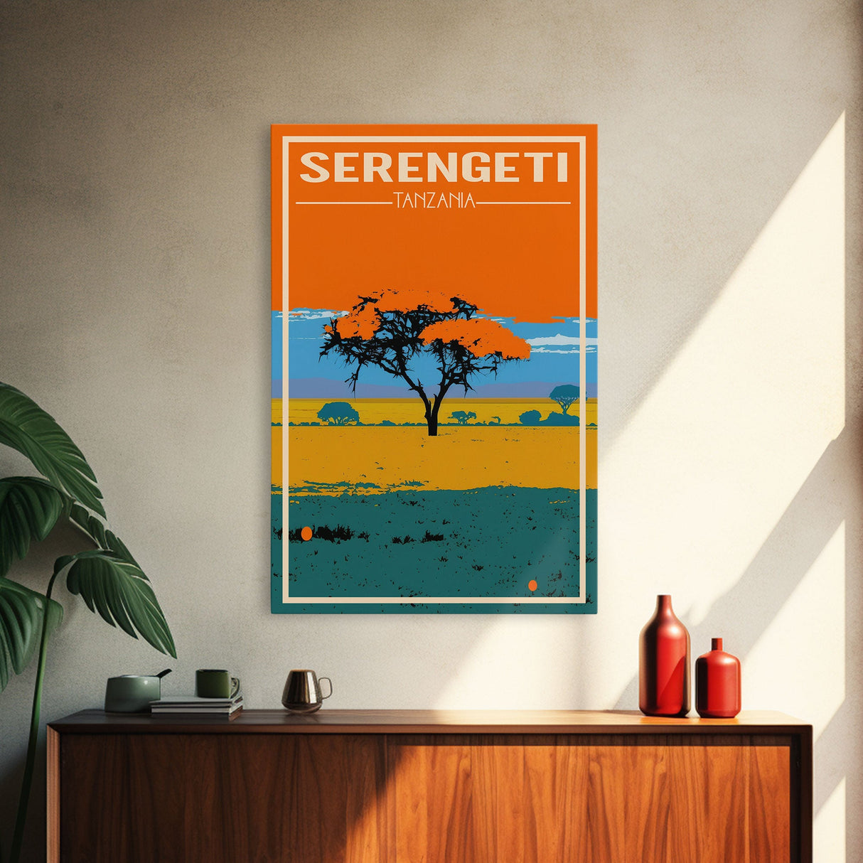 Serengeti Wall Print, Tanzania Wall Art, Africa Poster, Safari Art, Travel Wall Print, Travel Poster, Travel Wall Art, Canvas Wall Print