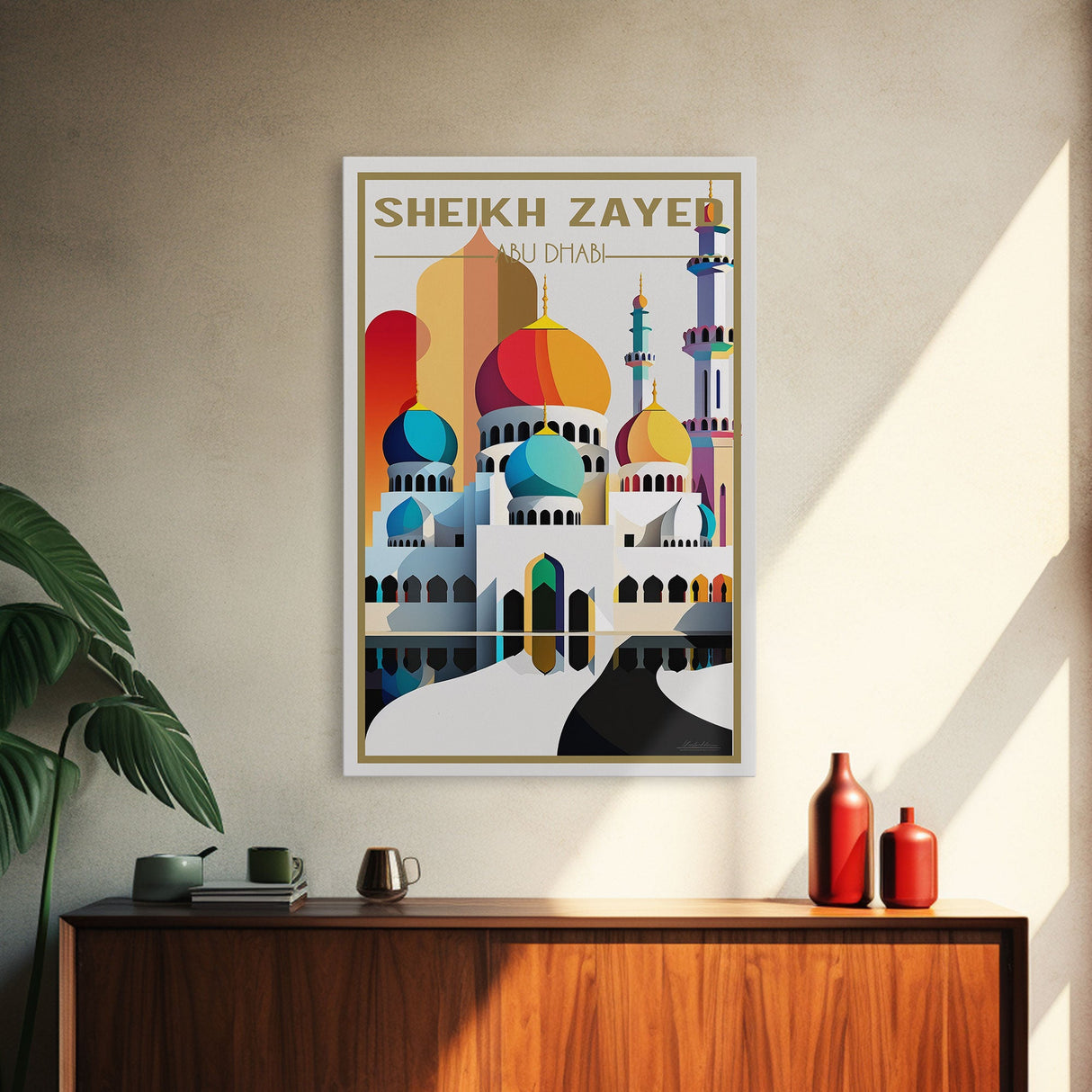 Abu Dhabi Wall Art, Sheikh Zayed Mosque, United Arab Emirates Poster, Travel Wall Print, Travel Poster, Travel Wall Art, Canvas Wall Print