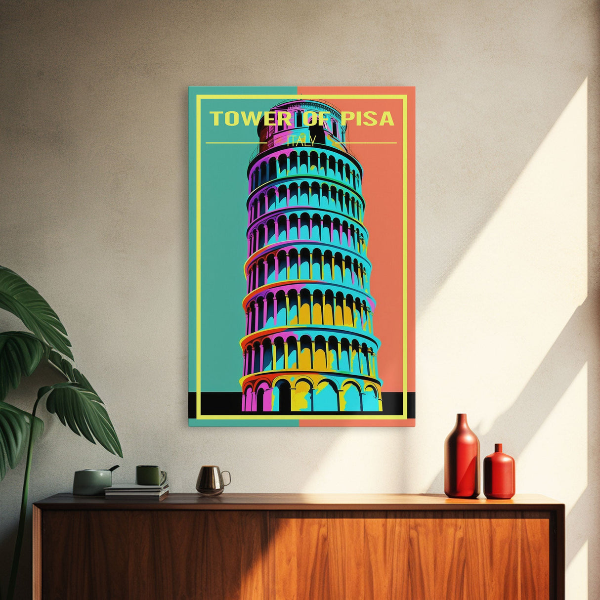 Leaning Tower Of Pisa, Italy Wall Art Print, Europe Art Print, Travel Wall Print, Travel Poster, Travel Wall Art, Canvas Wall Print