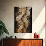 Map Wall Art, Abstract Wall Decor, Brown Abstract Art, Geography Wall Art, Wall Decor, Canvas Print, Wall Art, Framed Canvas