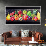 Fruits Wall Art, Food Wall Decor, Kitchen Wall Art, Panoramic Wall Decor, Canvas Print, Wall Art, Framed Canvas Art, Farmhouse Wall Decor,