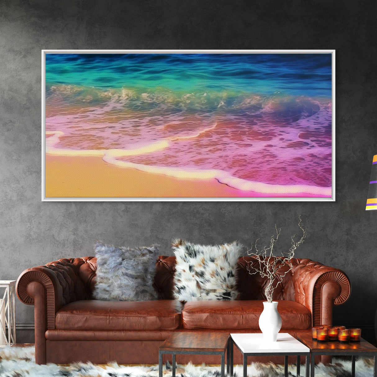 Beach Wall Art, Seashore Wall Decor, Seascape Wall Art, Waves Wall Decor, Panoramic Wall Decor, Canvas Print, Wall Art, Framed Canvas Art