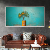 Orange Tree Wall Decor, Orange Wall Art, Soda Can Wall Art, Plant Wall Art, Panoramic Wall Decor, Canvas Print, Wall Art, Framed Canvas Art