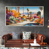 Desert Landscape Wall Art, Mountains Wall Print, Palm Trees Art, Panoramic Art, Wall Art, Canvas Art, Landscape Art, Modern House Art