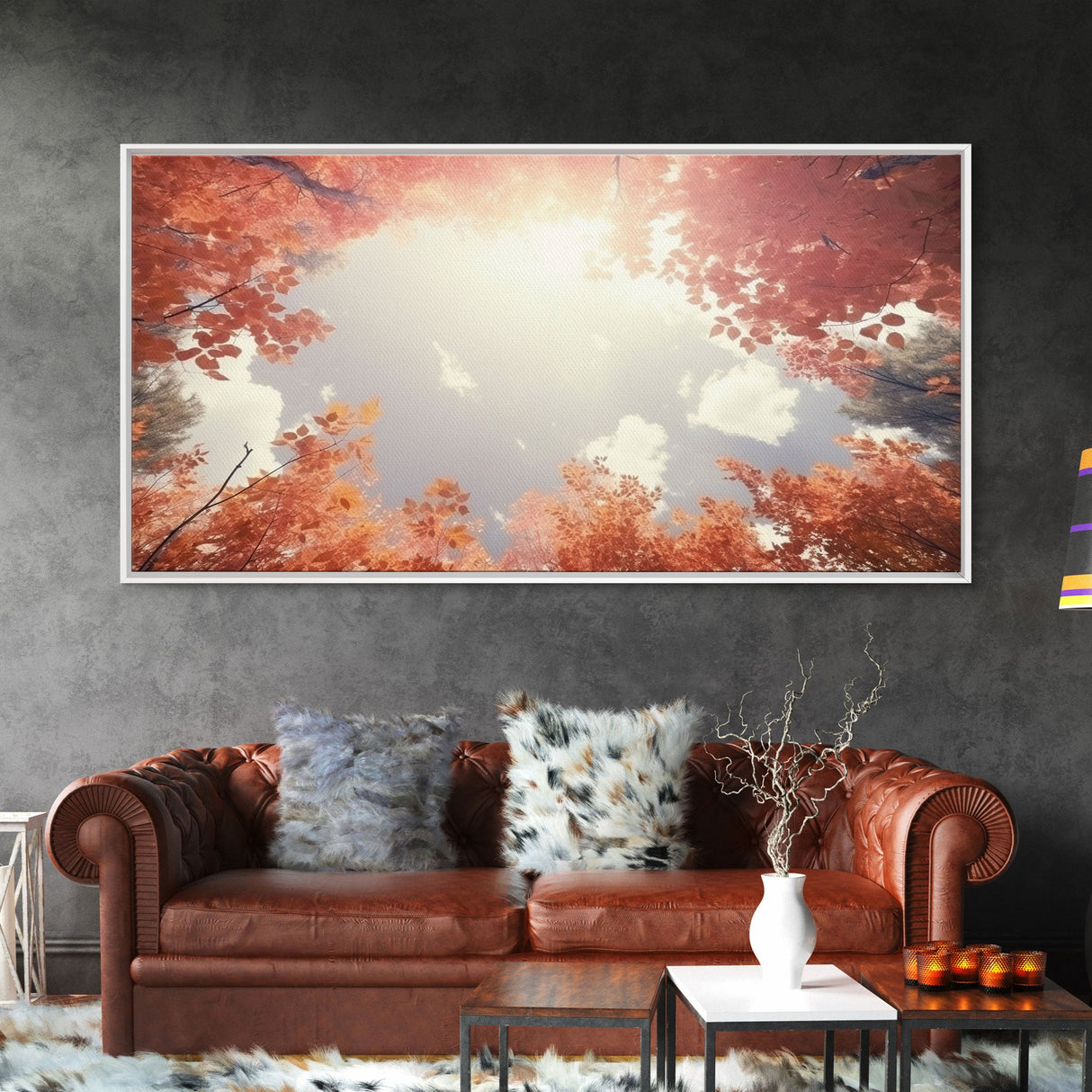 Forest Art, Trees Wall Art, Autumn Art Print, Panoramic Art, Wall Art, Canvas Art, Landscape Art, Farmhouse Art, Dining Room Decor, RV Decor