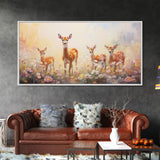 Deer Wall Art, Deer Art Print, Animal Wall Art, Panoramic Art, Wall Art, Canvas Art, Landscape Art, Southern Wall Art, Farmhouse Wall Decor