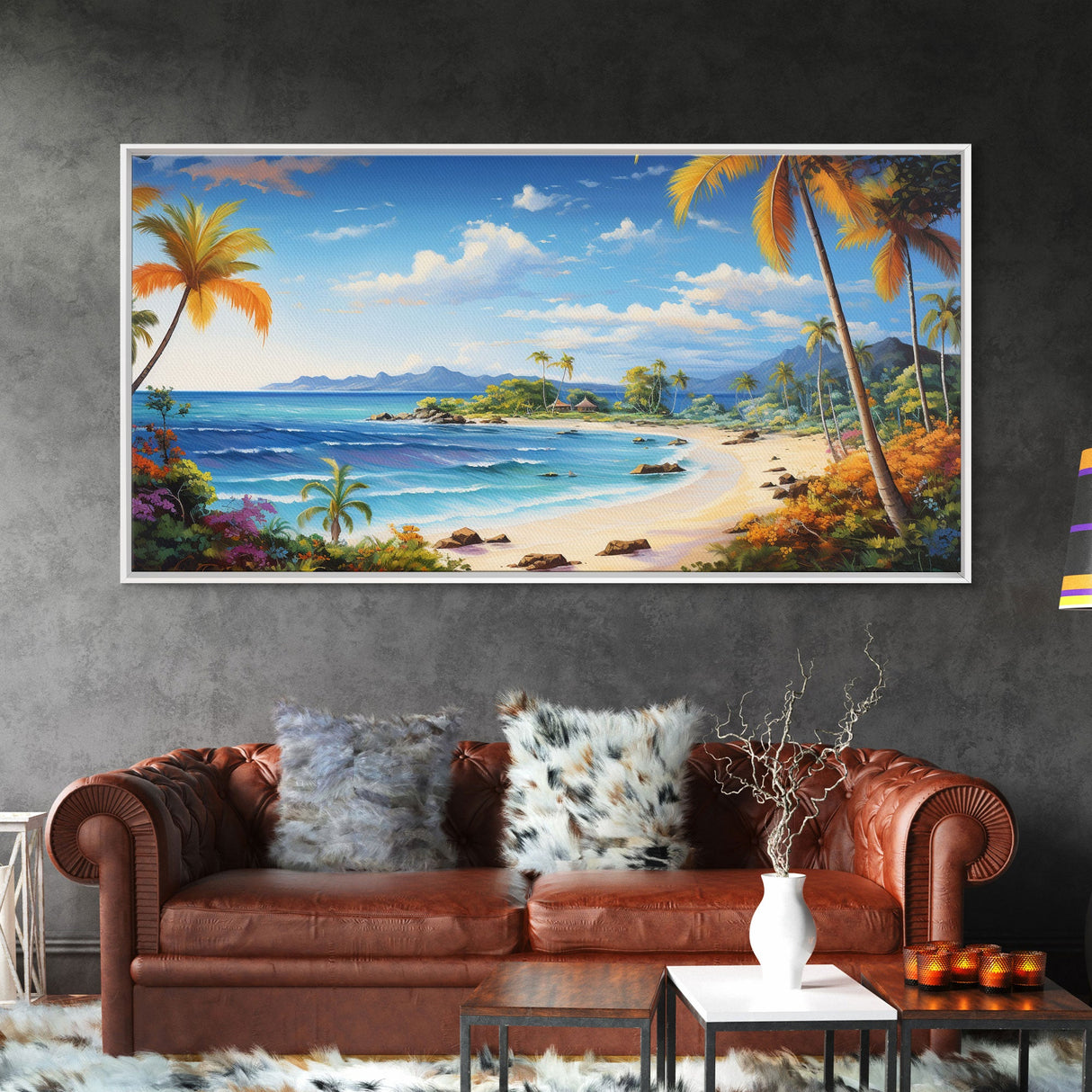 Beach Wall Art, Ocean Wall Art, Nautical Print, Tropical Art, Panoramic Art, Wall Art, Canvas Art, Landscape Art, Beach House Wall Art