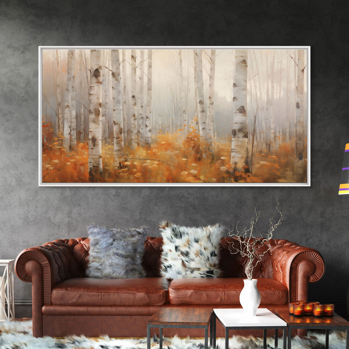 Forest Wall Art, Autumn Wall Art, Tree Wall Art, Panoramic Art, Wall Art, Canvas Art, Landscape Art, Landscape Print, Farmhouse Wall Art