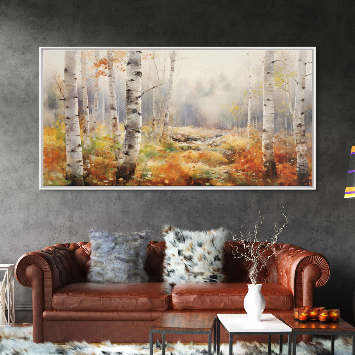 Tree Wall Art, Forest Wall Art, Fall Wall Art, Panoramic Art, Wall Art, Canvas Art, Landscape Art, Landscape Print, Country Home Decor