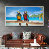 Macaw, Bird Print, Tropical Bird Print, Tropical Art Print, Panoramic Art, Wall Art, Canvas Art, Landscape Art, Landscape Print, Home Decor