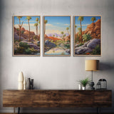 Landscape Print, Desert Wall Art, Cactus Print, Canvas Print, Set Of 3 Prints, Wall Art, 3 Piece Wall Art, Trendy Wall Art, Entryway Prints