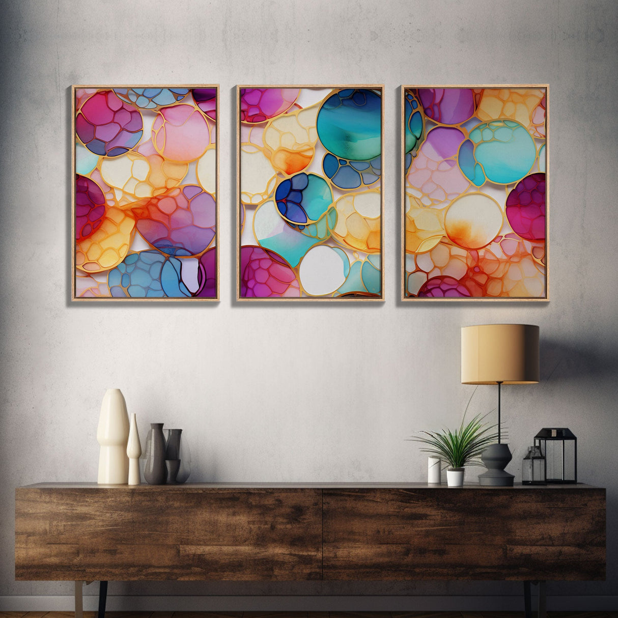 Vibrant Wall Print, Abstract Art Print, Canvas Print, Wall Art, 3 Piece Wall Art, Abstract Wall Art, Above Couch Wall Art, House Wall Art