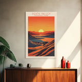 Death Valley National Park Travel Poster Print, Canvas Print Wall Art, California Travel Art, Midcentury Modern Travel Decor, MCM Wall Art